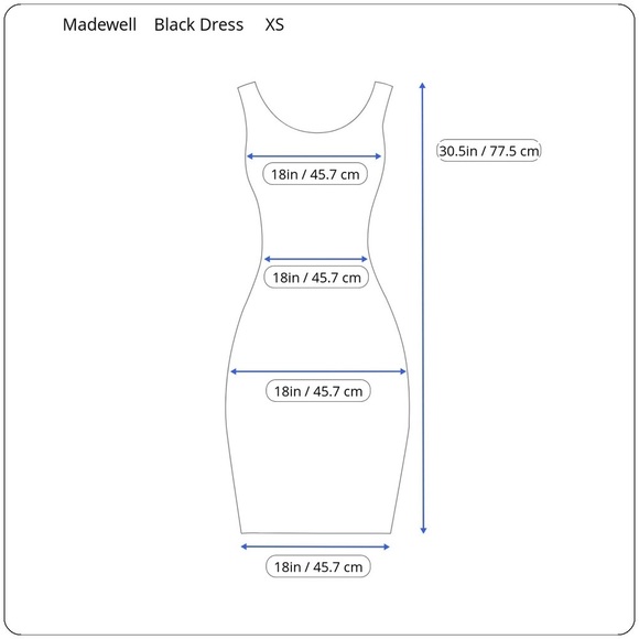 Madewell Crewneck Button Back Black Preppy Mini Dress XS Extra Small - Picture 15 of 16